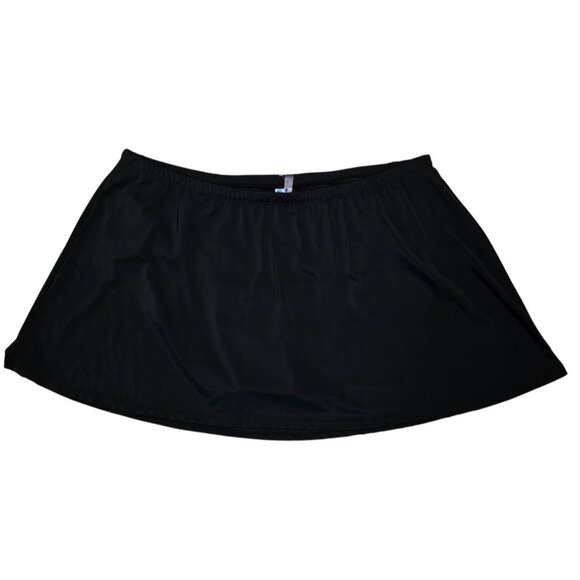 Aquabelle Women's Swim Skirt Plus Size 26 Black Swimsuits For All Skirt Bottom - Picture 1 of 7
